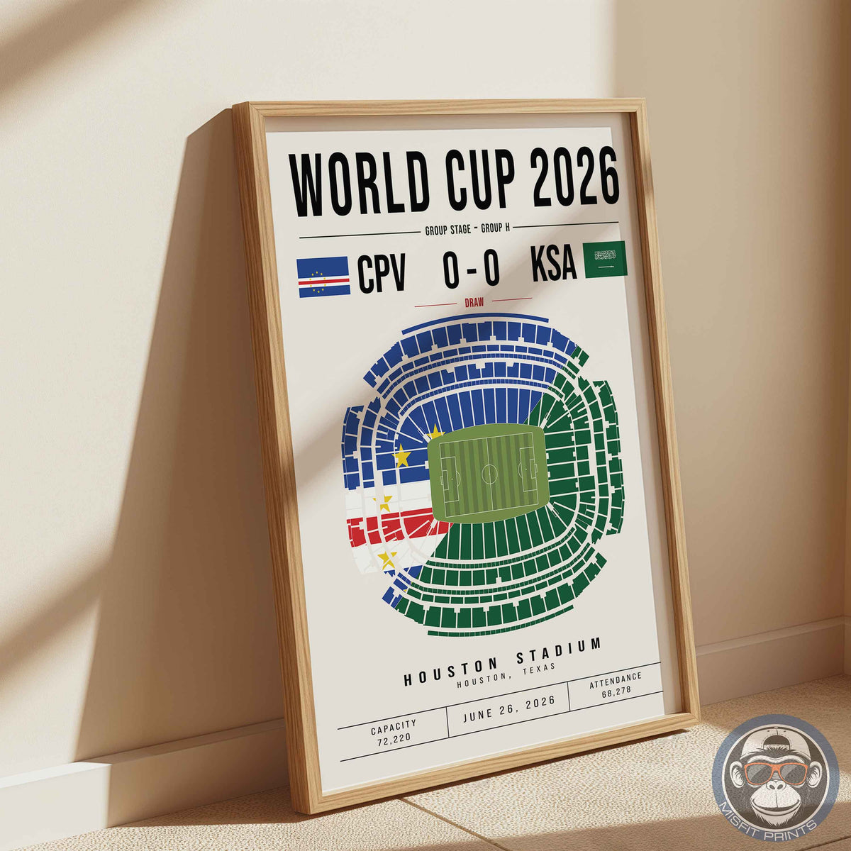 Cape Verde vs. Saudi Arabia World Cup Match Poster