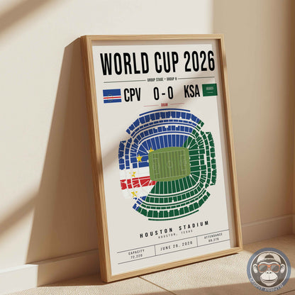 Cape Verde vs. Saudi Arabia World Cup Match Poster