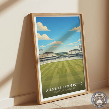 Lord’s Cricket Ground Poster – London Stadium Wall Art Print for Home or Office Decor