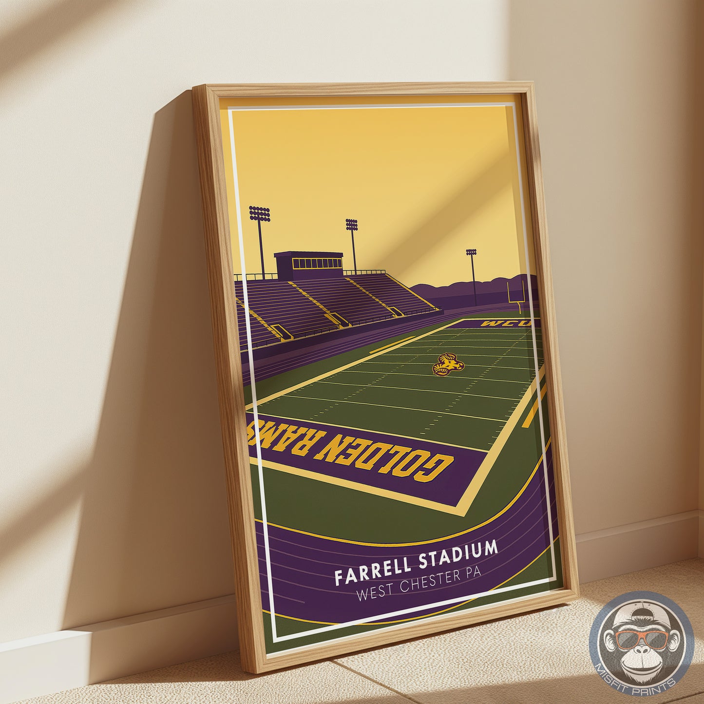 Minimalist Farrell Stadium Poster – West Chester PA