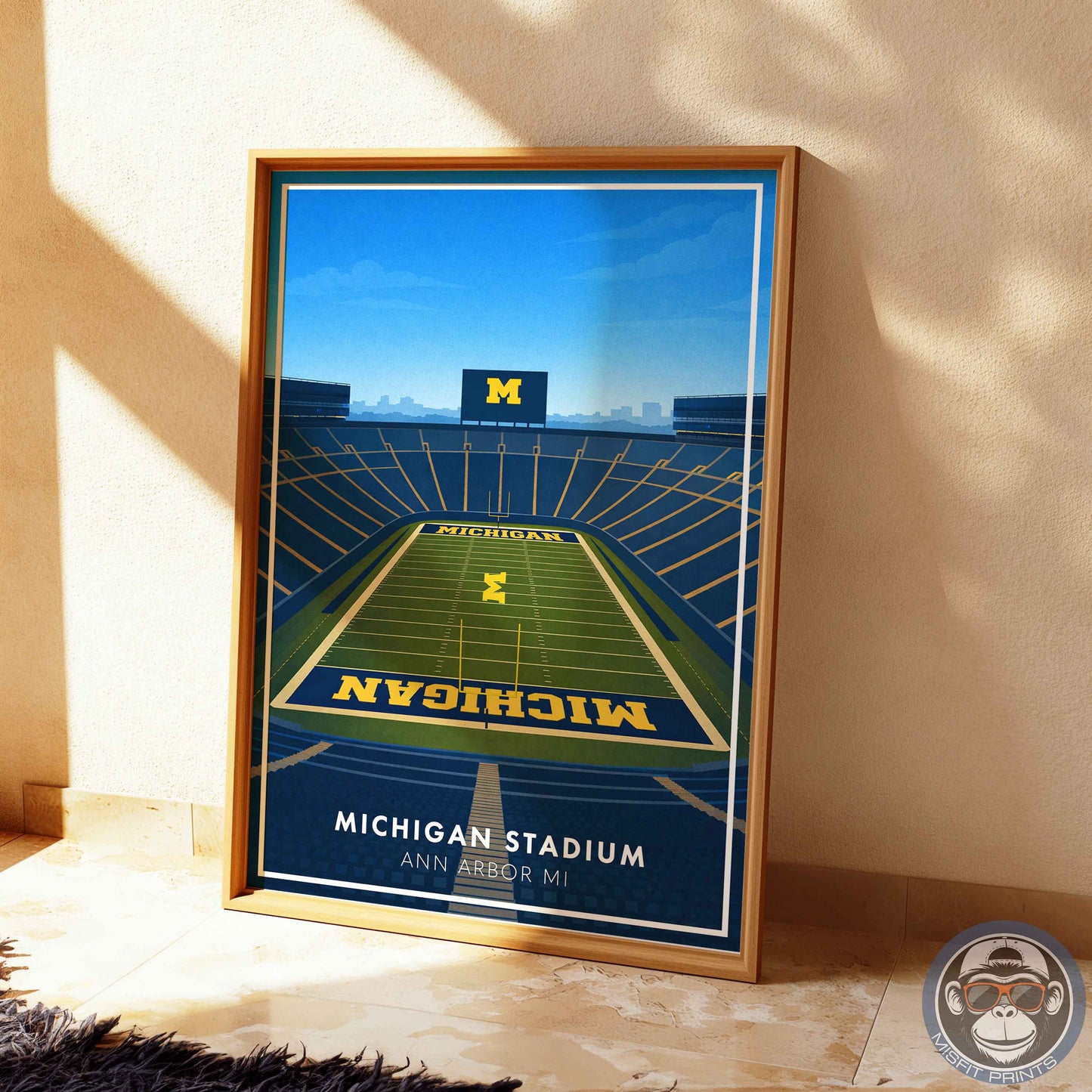 Michigan Stadium Poster – Ann Arbor Football Wall Art
