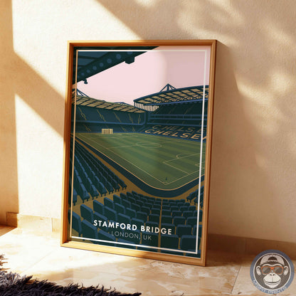 Stamford Bridge Chelsea Stadium Poster – London Football Wall Art Print Home Decor