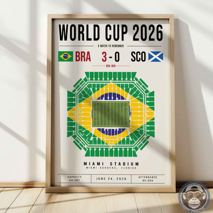 Custom World Cup Soccer Match Poster | Personalized Football Game Wall Art