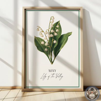 May Birth Flower Art Print – Lily of the Valley