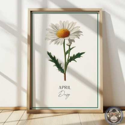 April Birth Flower Print – Daisy