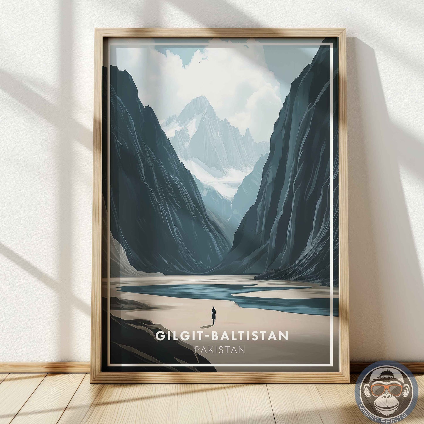 Gilgit-Baltistan Poster – Pakistan Mountain Wall Art, Scenic Valley Travel Print