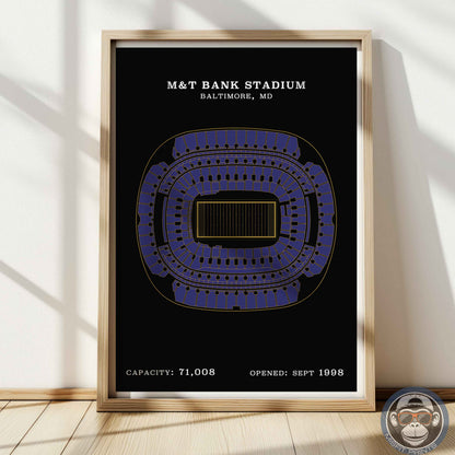 M&T Bank Stadium - Border Print