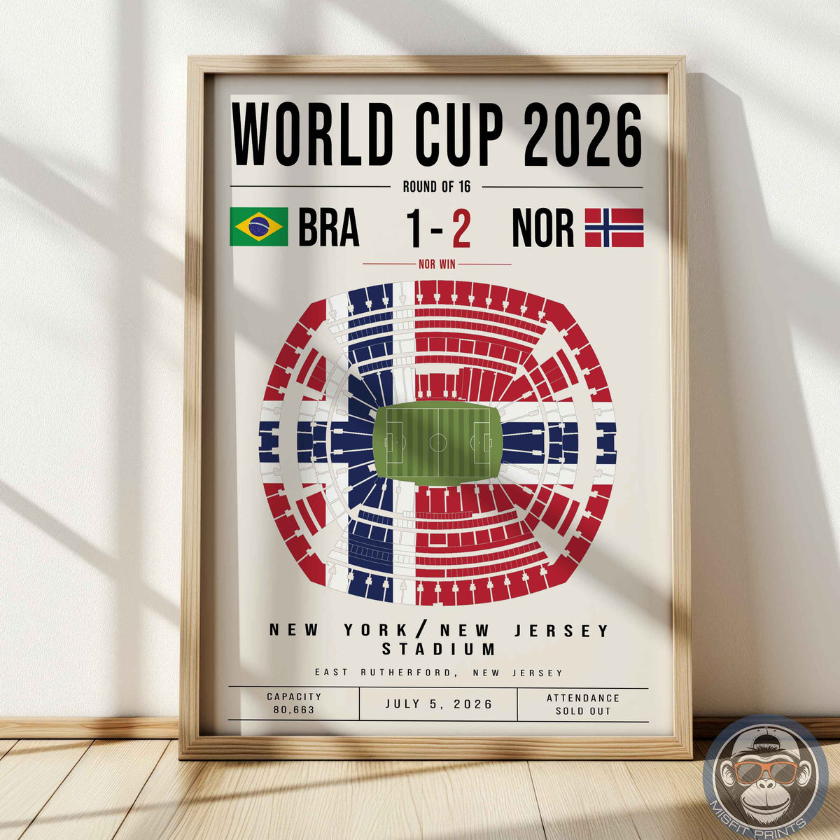Brazil vs. Norway World Cup Match Poster