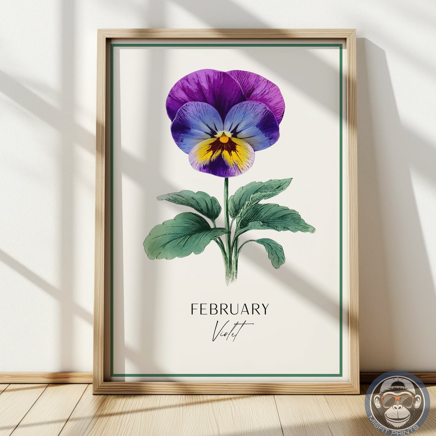February Birth Flower Print – Violet