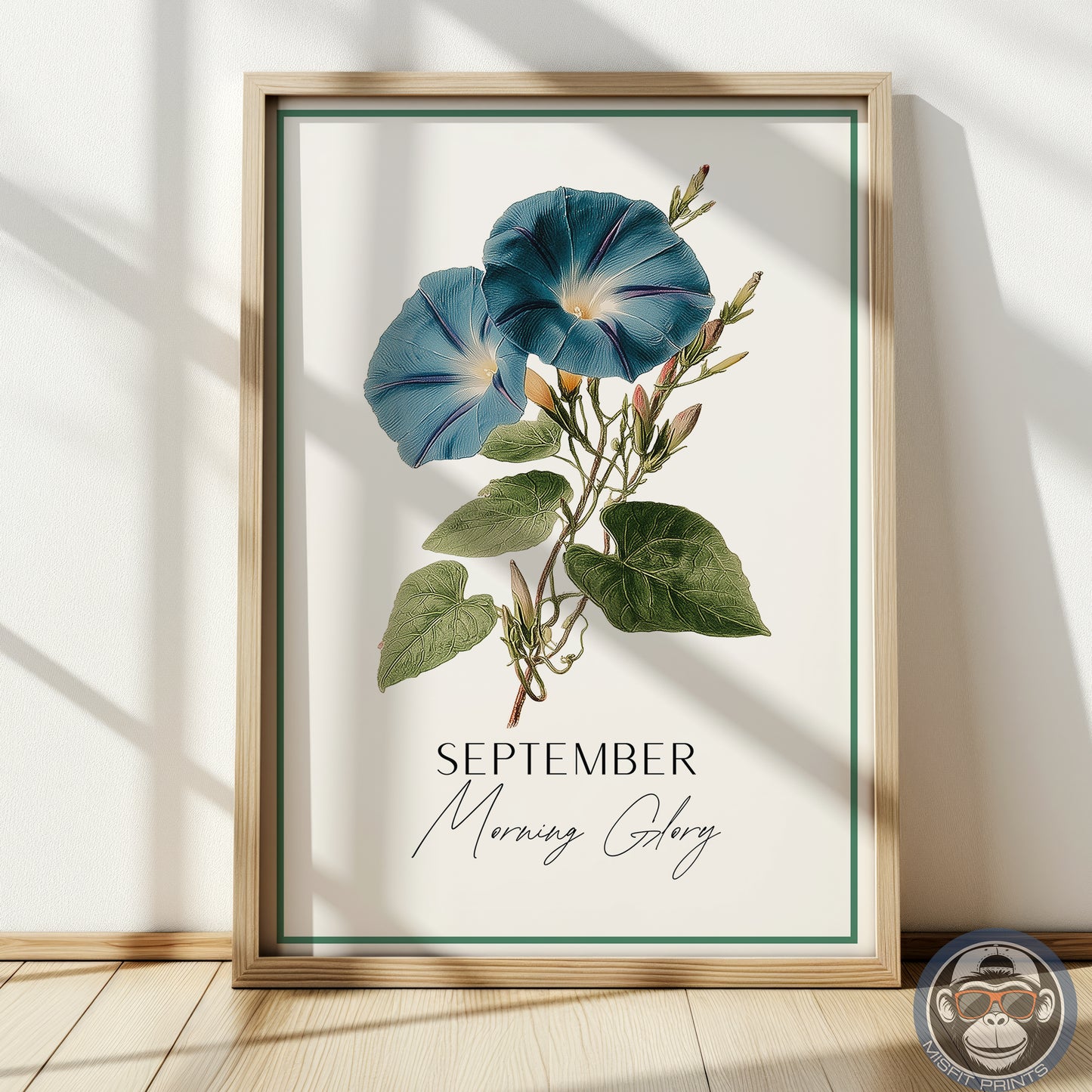 Morning Glory Print: September Birth Flower Botanical Art