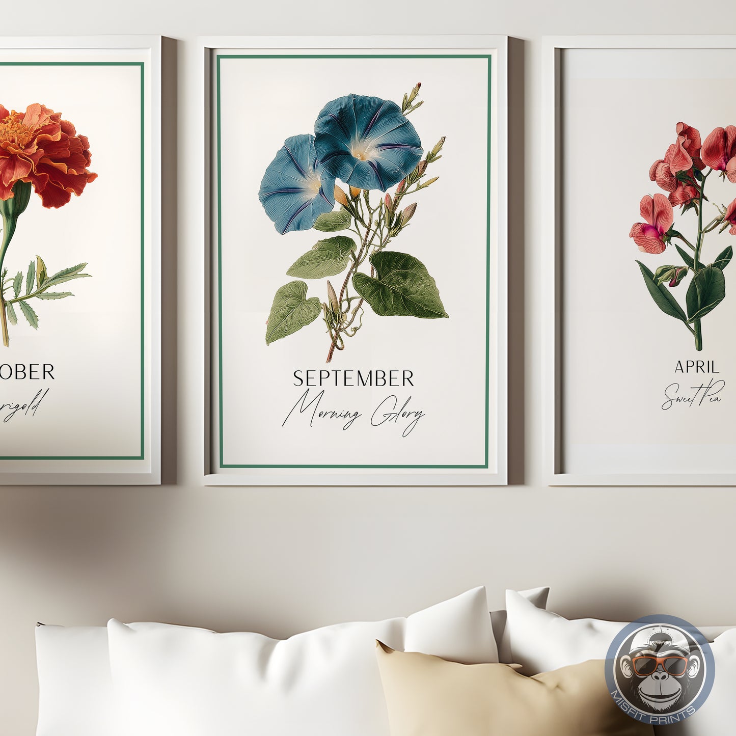 Morning Glory Print: September Birth Flower Botanical Art