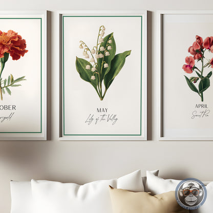 May Birth Flower Art Print – Lily of the Valley