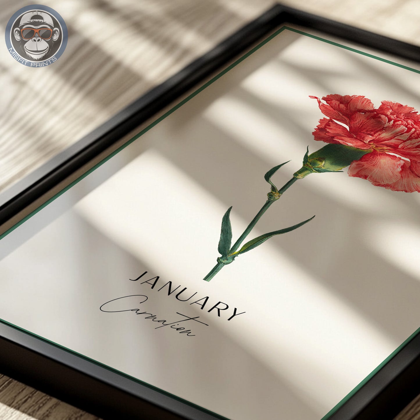 January Birth Flower Print – Carnation Wall