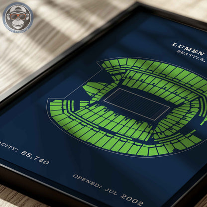 Lumen Field Stadium - No Border Print