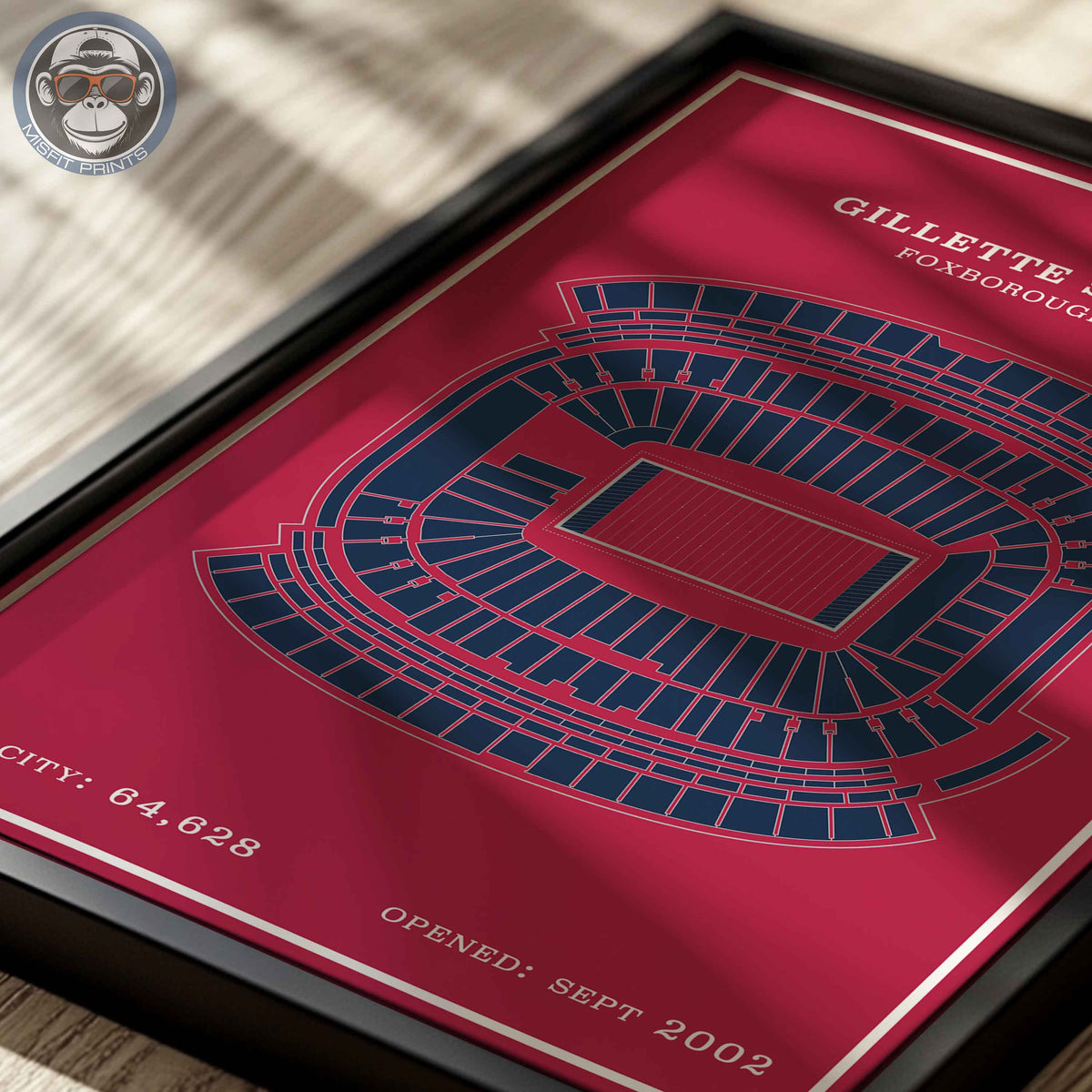 Gillette Stadium - Modern Border Print