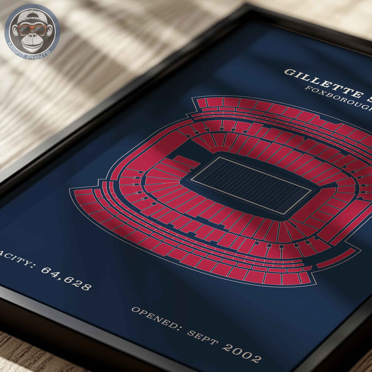 Gillette Stadium - No Border Print
