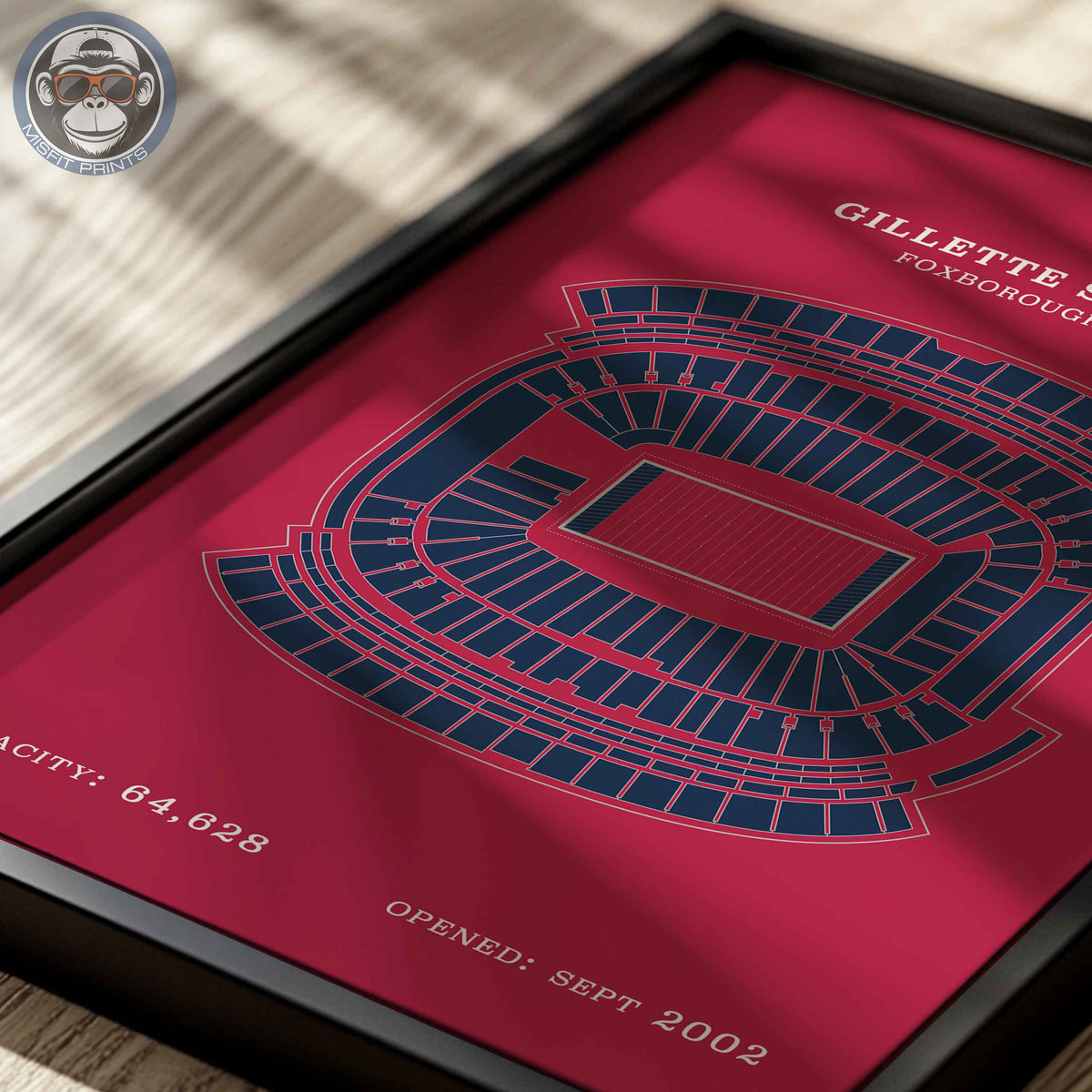 Gillette Stadium - No Border Print