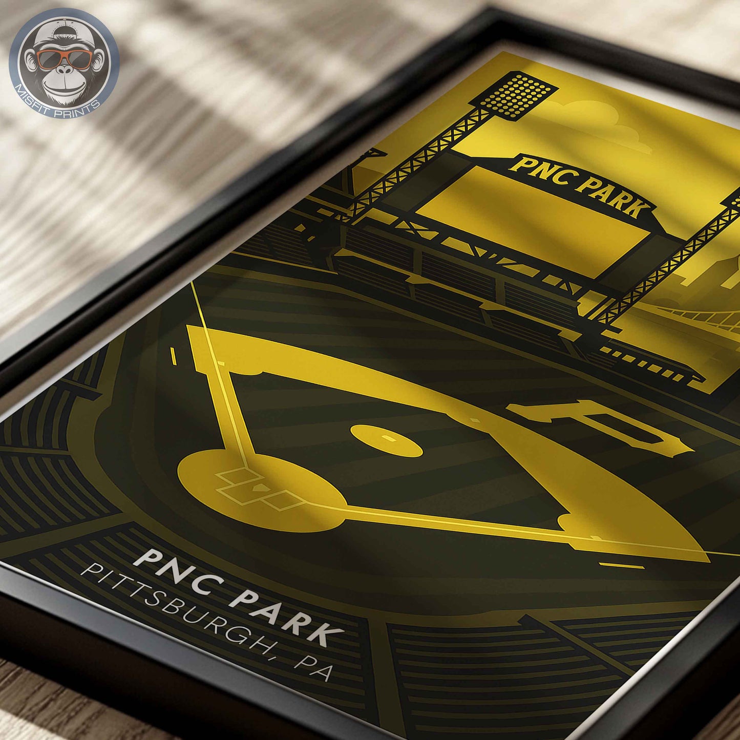 PNC Park Poster – Modern Pittsburgh Baseball Stadium Wall Art Print for Home or Office Decor