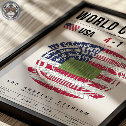 USA vs. Paraguay World Cup Match Poster