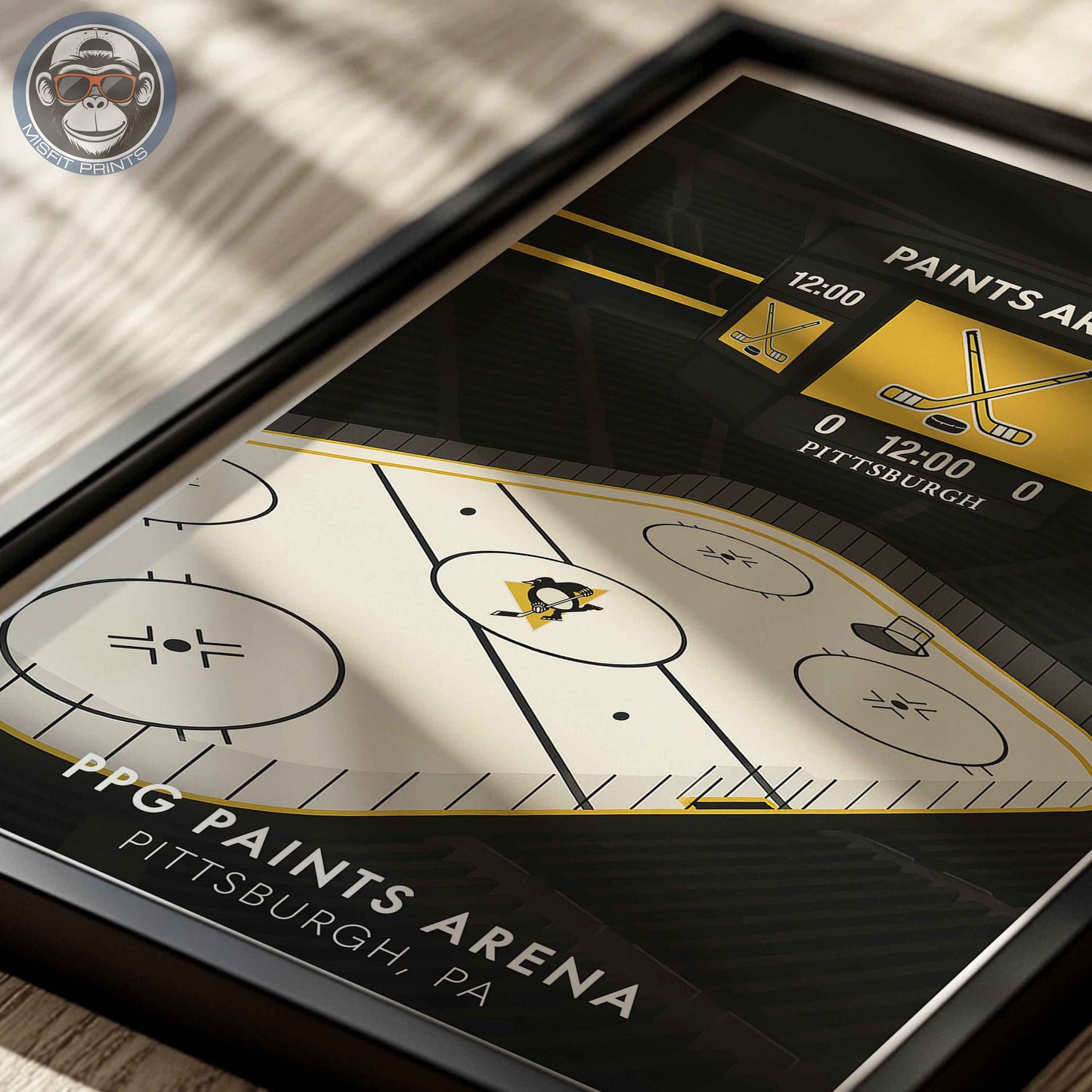 PPG Paints Arena Poster – Minimalist Pittsburgh Hockey Stadium Wall Art Print