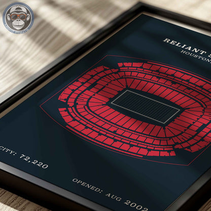 Reliant Stadium - Border Print
