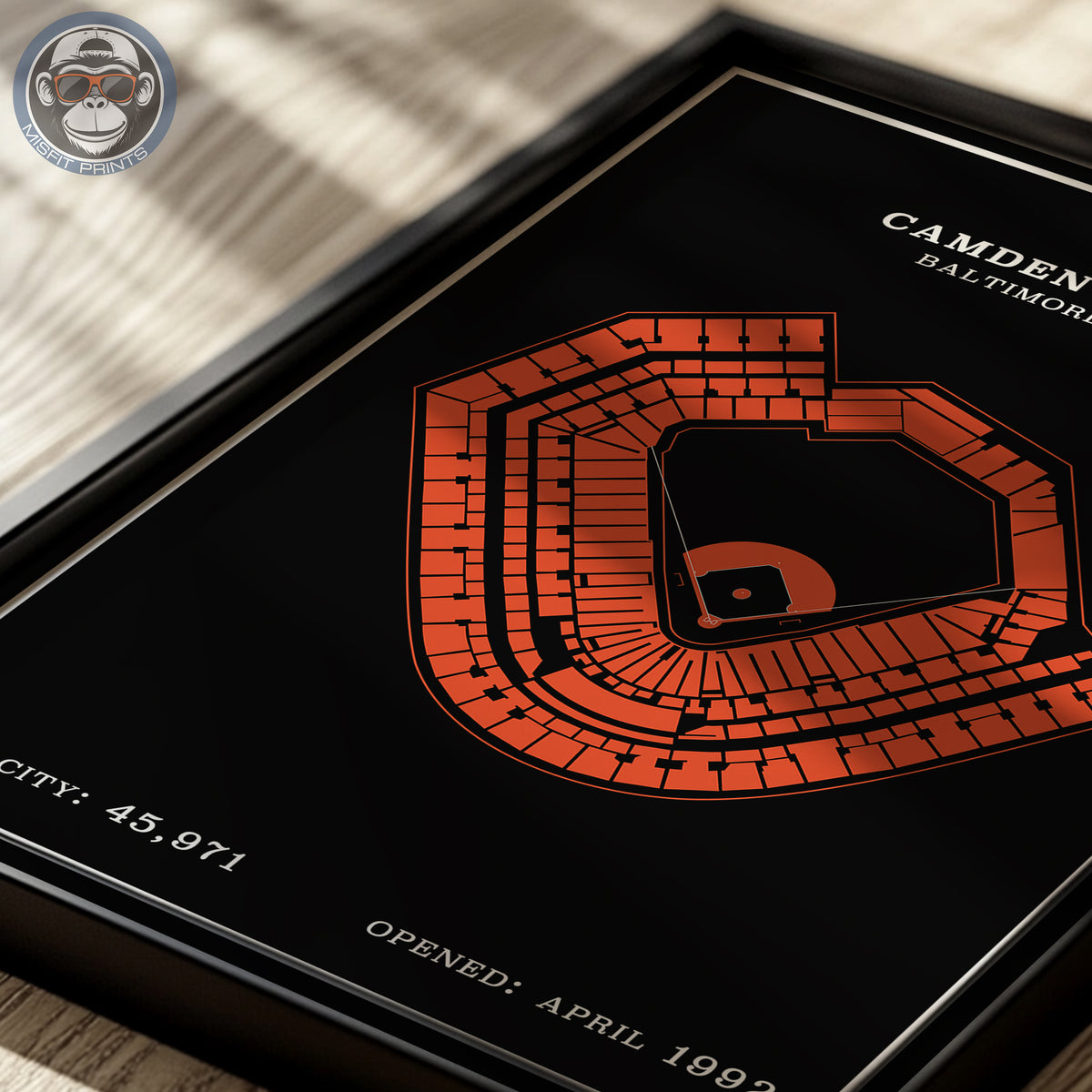 Camden Yards Stadium | Modern Border Print