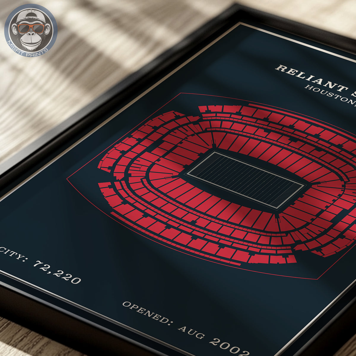 Reliant Stadium - Modern Border Print