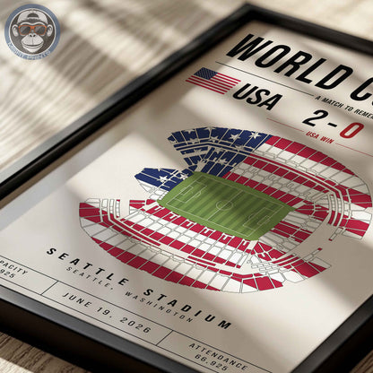 USA vs. Australia World Cup Match Poster