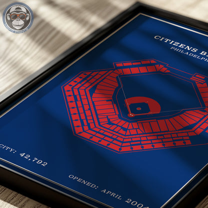 Citizens Bank Stadium | Modern Border Print