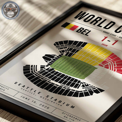 Belgium vs. Egypt World Cup Match Poster