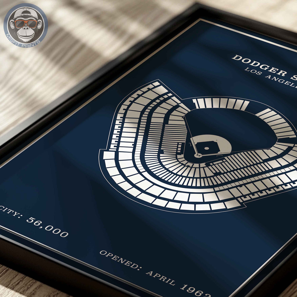Dodgers Stadium | Modern Border Print