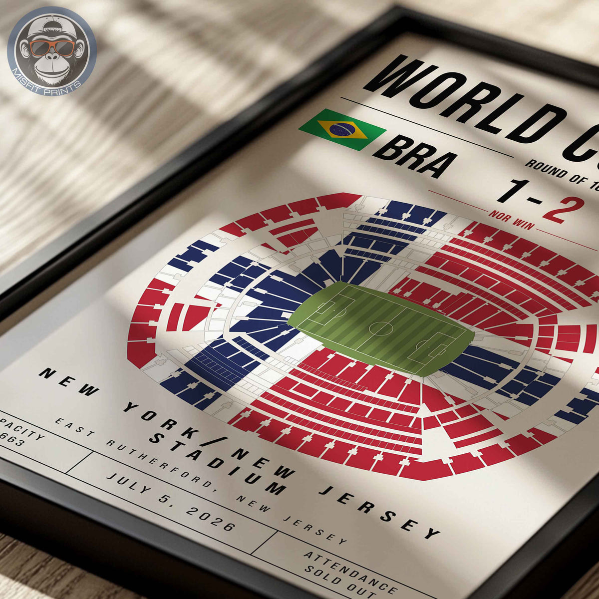 Brazil vs. Norway World Cup Match Poster