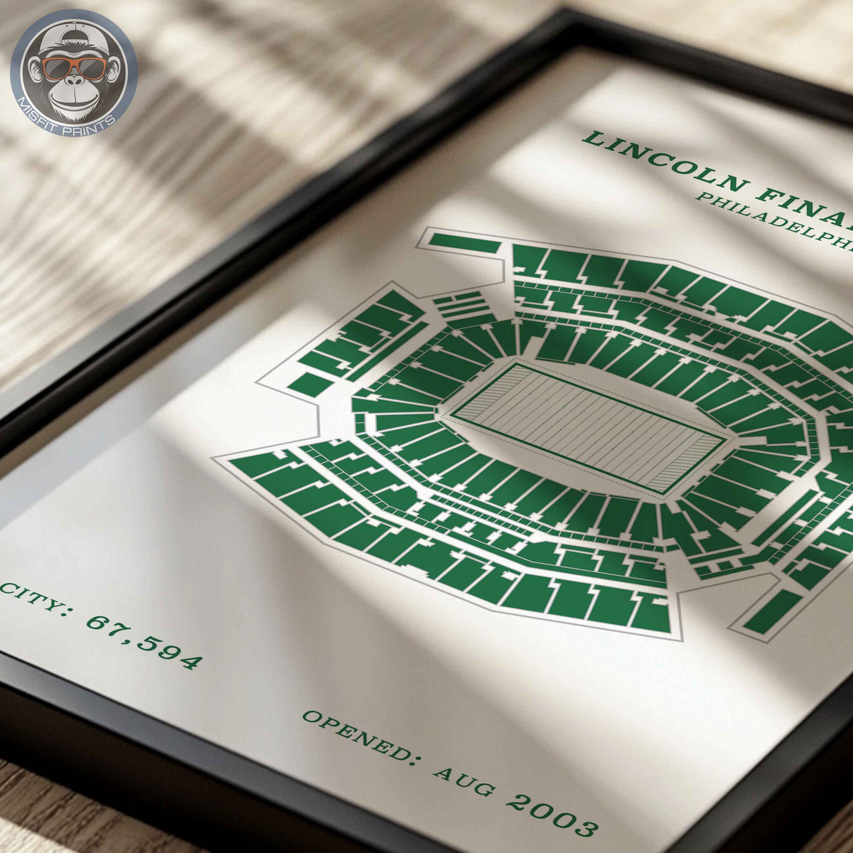 Lincoln Field Stadium - No Border Print