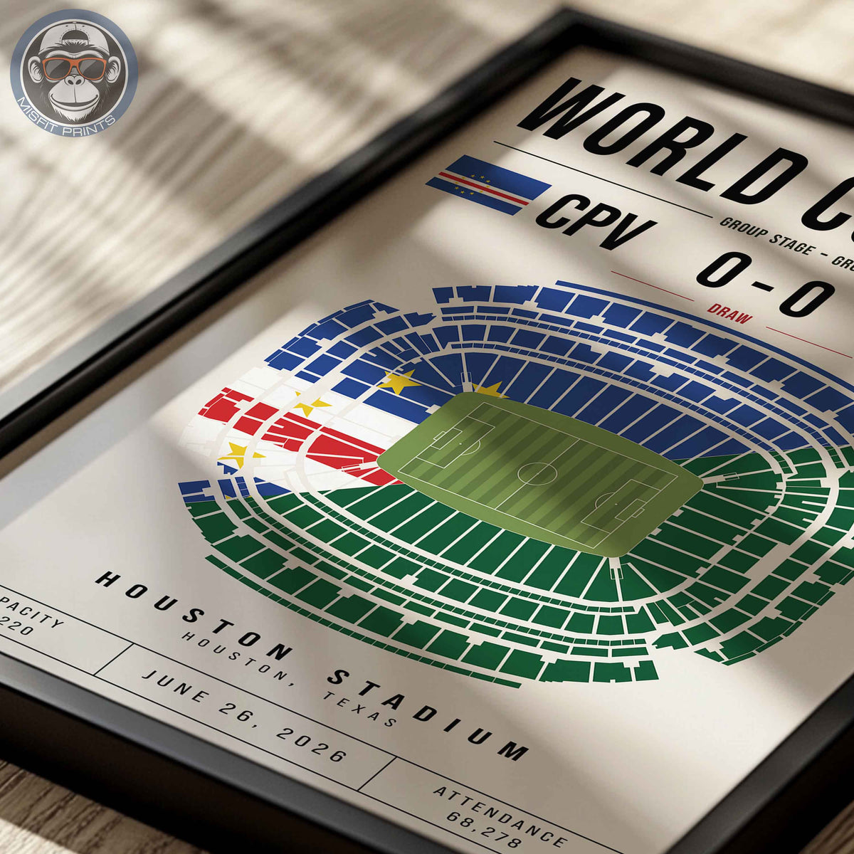 Cape Verde vs. Saudi Arabia World Cup Match Poster