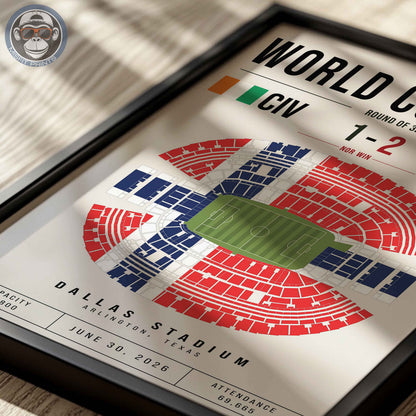Côte d’Ivoire vs. Norway World Cup Match Poster