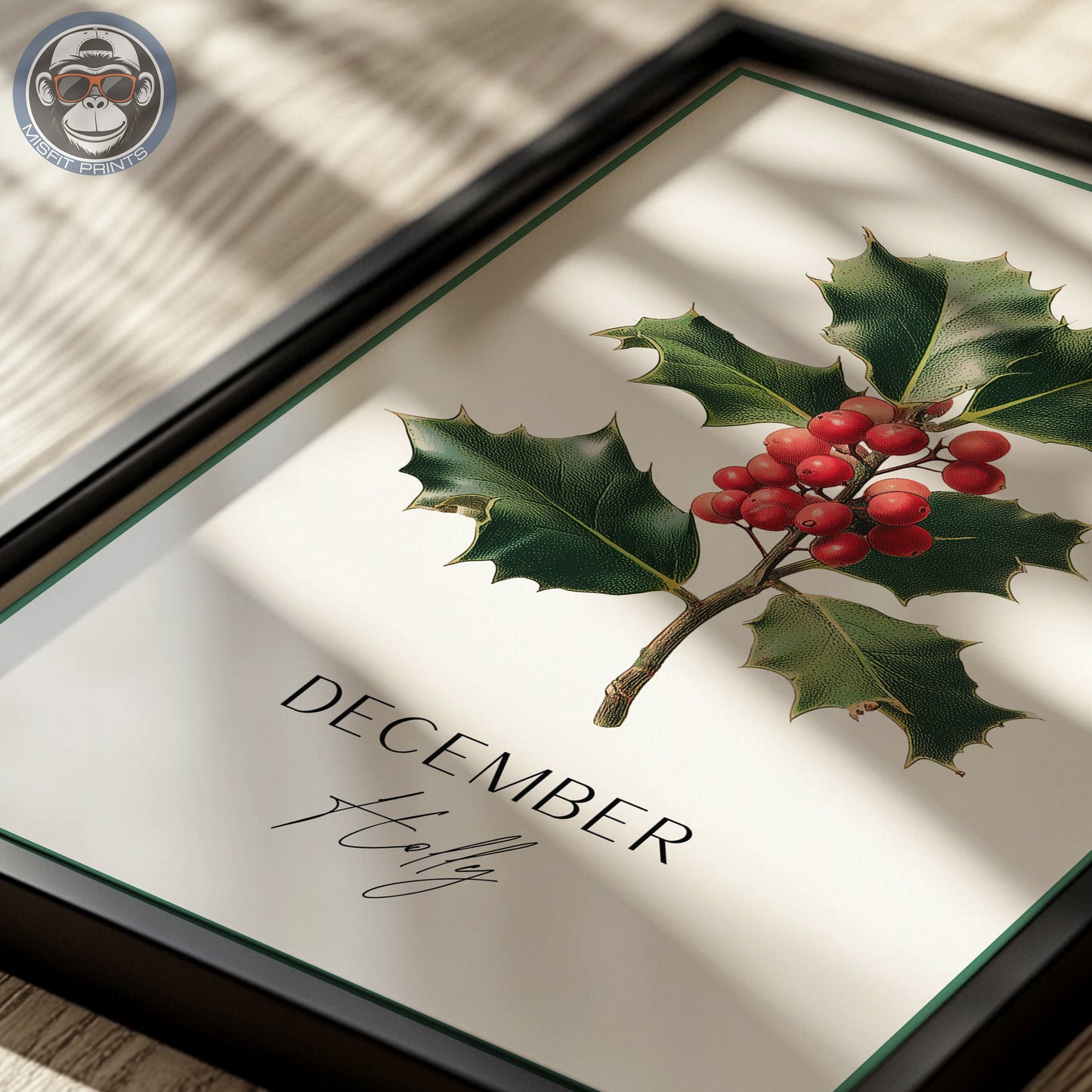 December Birth Flower Print – Holly