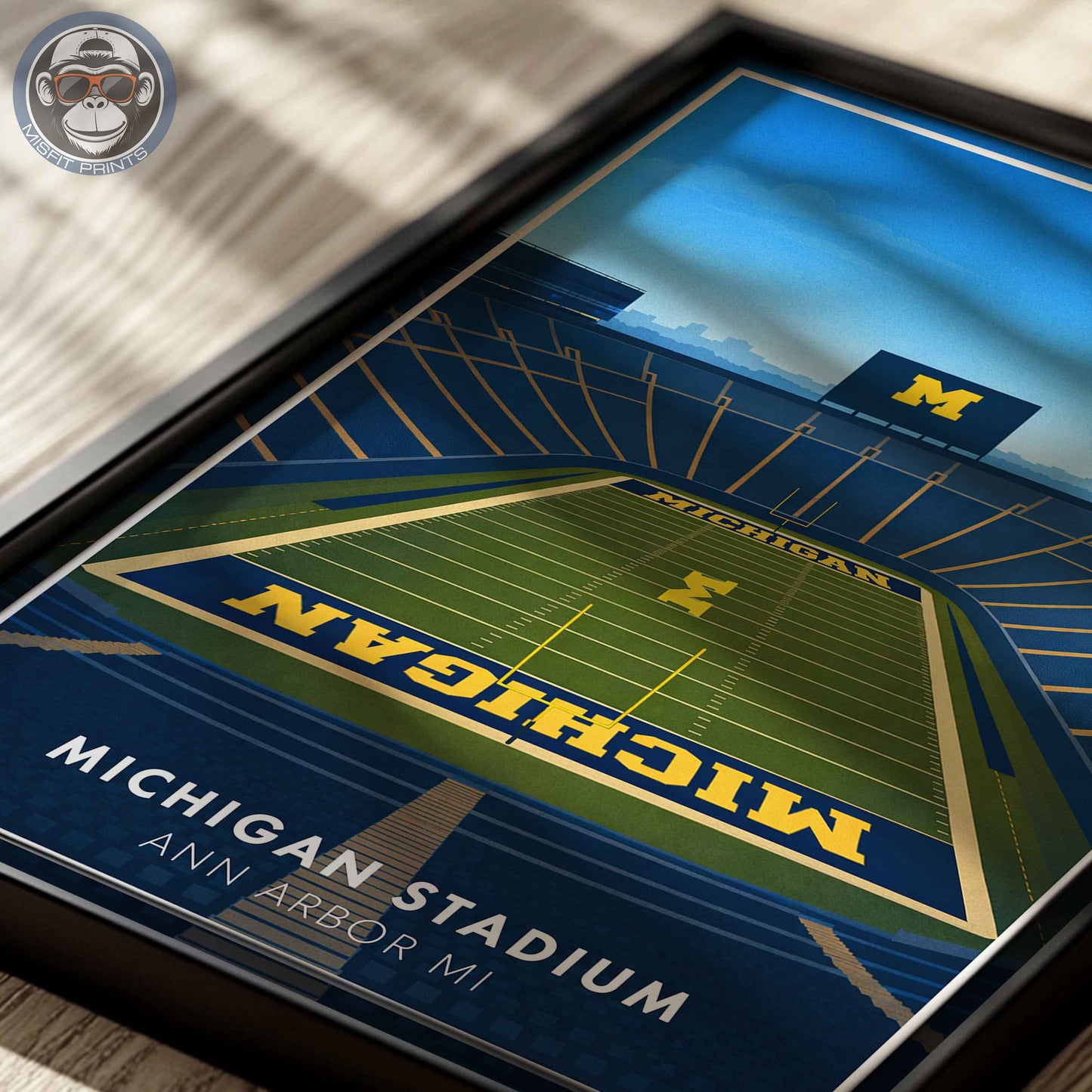 Michigan Stadium Poster – Ann Arbor Football Wall Art