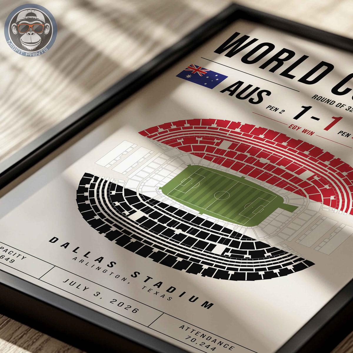 Australia vs. Egypt World Cup Match Poster