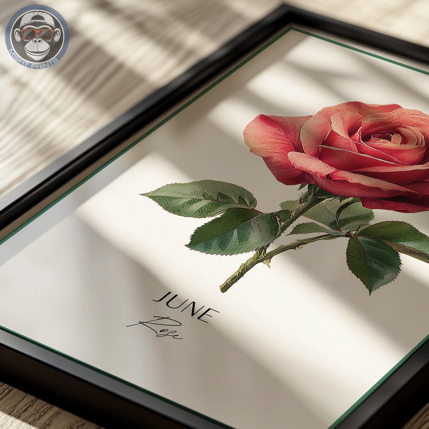June Birth Flower Print – Rose Illustration