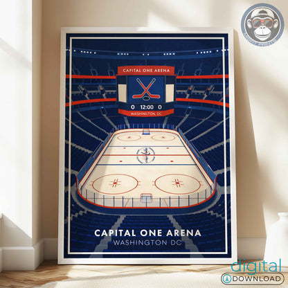 Capital One Arena Poster – Washington DC Hockey Wall Art
