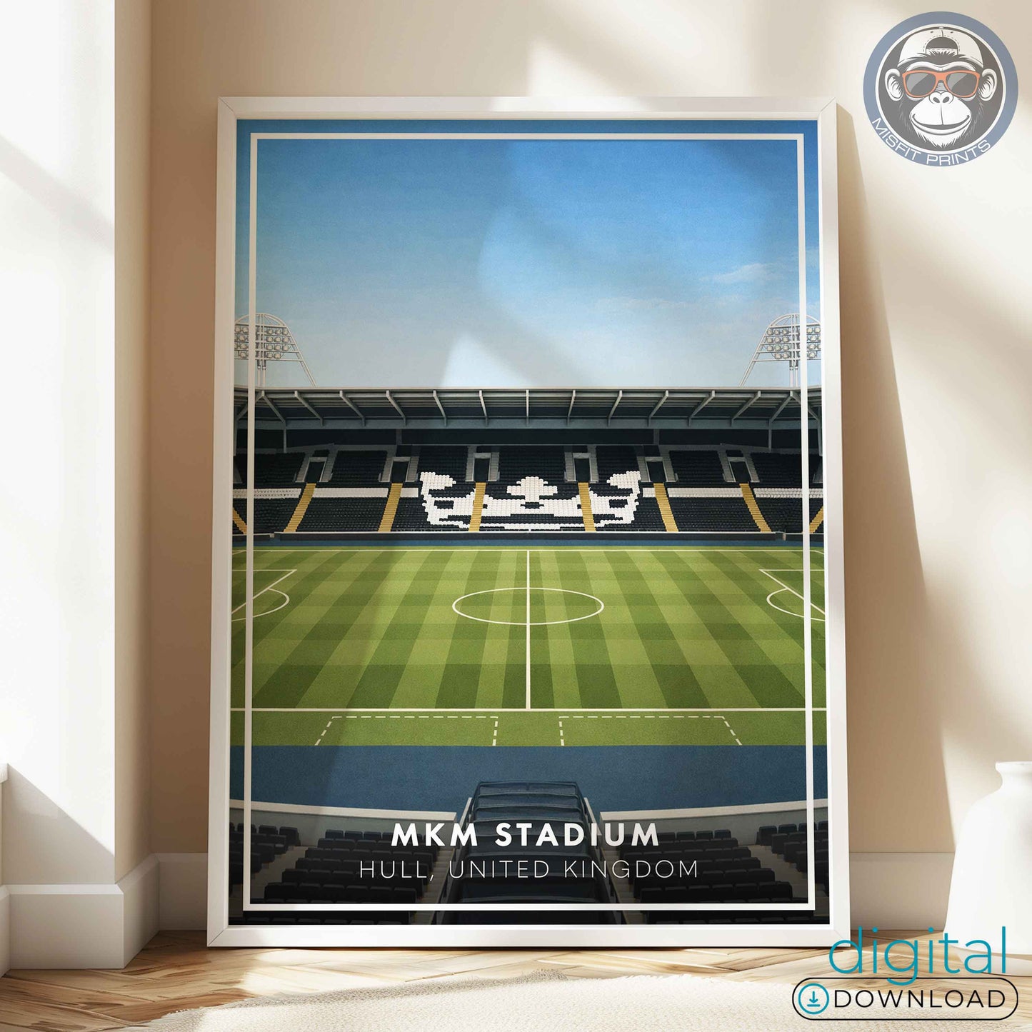 Hull City MKM Stadium Poster | Football Stadium Print