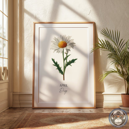 April Birth Flower Print – Daisy