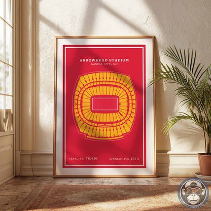 Arrowhead Stadium Poster | Red Modern