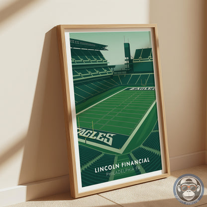 Lincoln Financial Field Poster | Philadelphia Football Stadium Print