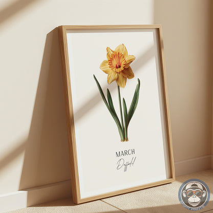 Sweet Pea Print: March Birth Flower Botanical Art