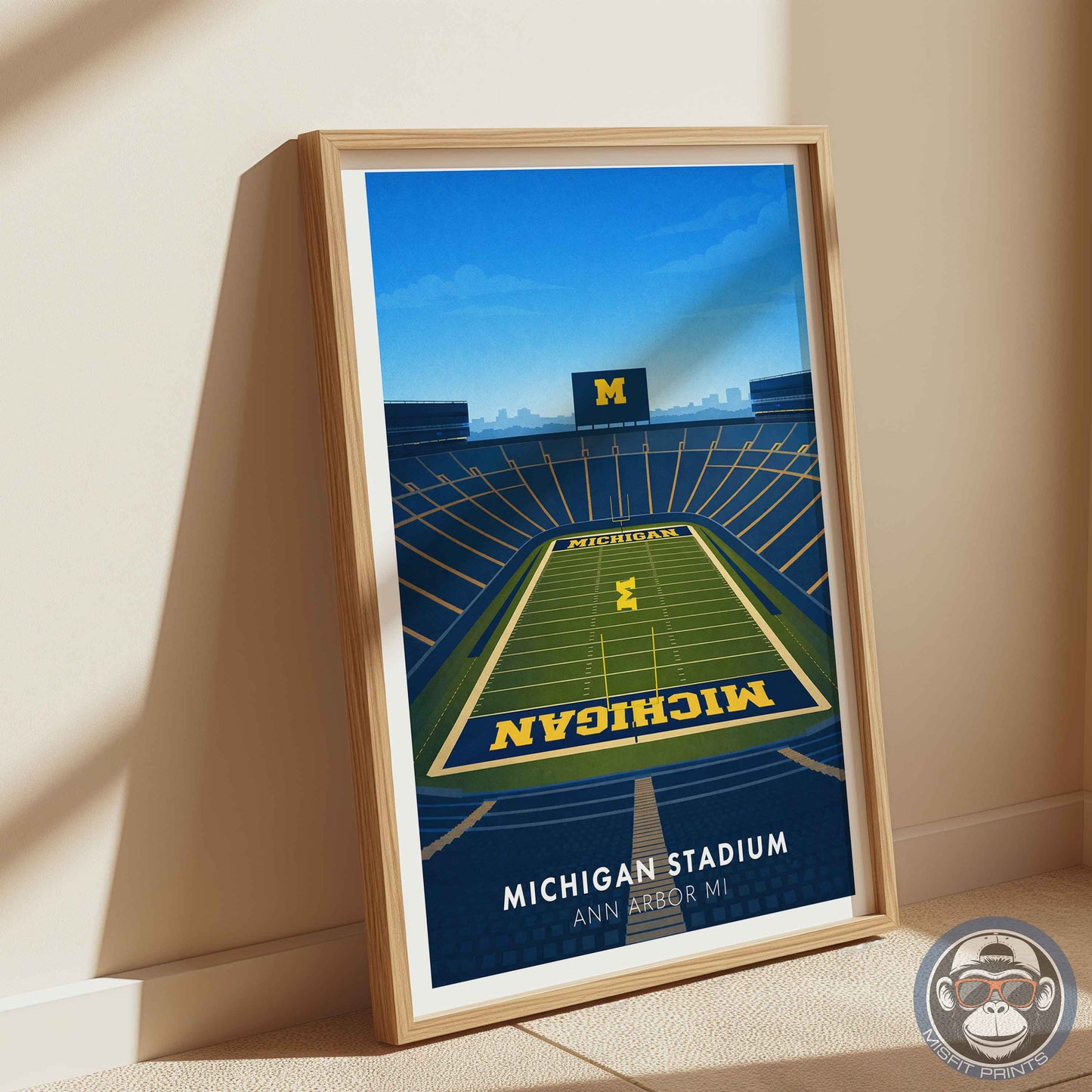Michigan Stadium Poster – Ann Arbor Football Wall Art