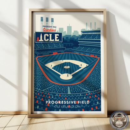 Cleveland Baseball Stadium Wall Art – Progressive Field