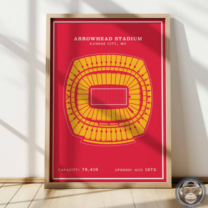 Arrowhead Stadium Poster | Red Modern