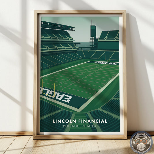 Lincoln Financial Field Stadium Poster Print – Minimalist Wall Art