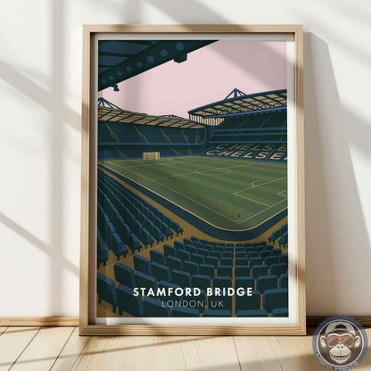 Stamford Bridge Chelsea Stadium Poster – London Football Wall Art Print Home Decor
